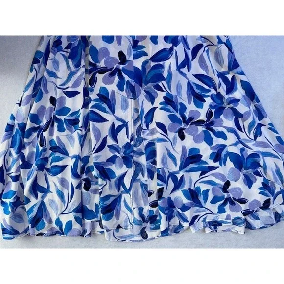 Abel The Label Floral Halter Maxi Dress Size L Pink White Rayon Open Back Summer - Picture 4 of 8